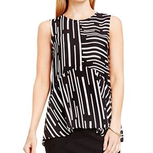 Vince Camuto Geometric Pattern Pullover Blouse